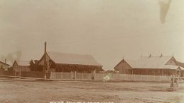 An early photo of the Cunnamulla police station and courthouse.